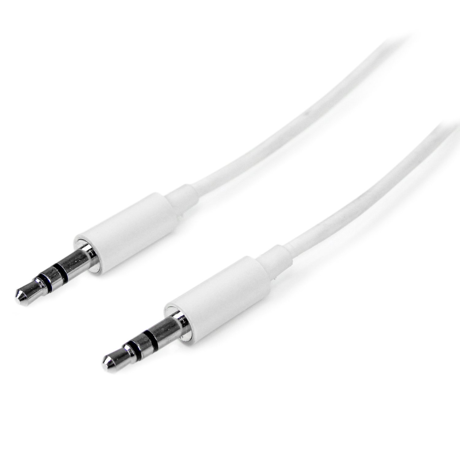 ホワイト インイヤーイヤフォン 3.5mmジャック Amazon.com: StarTech.com 2m White Slim 3.5mm Stereo Audio Cable